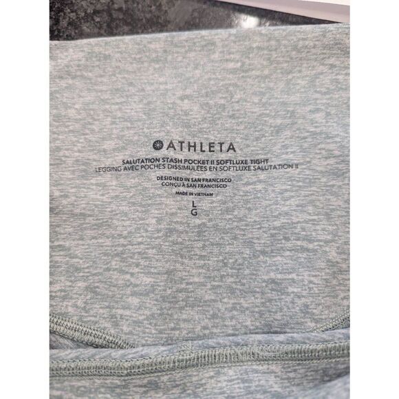 Athleta Salutation Stash Pocket II Soft luxe Tight Leggings women's Large - Picture 4 of 5